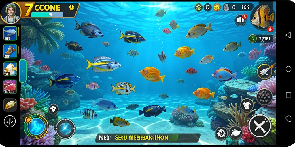 Gameplay seru Tembak Ikan di 7CONE dengan grafis menarik.