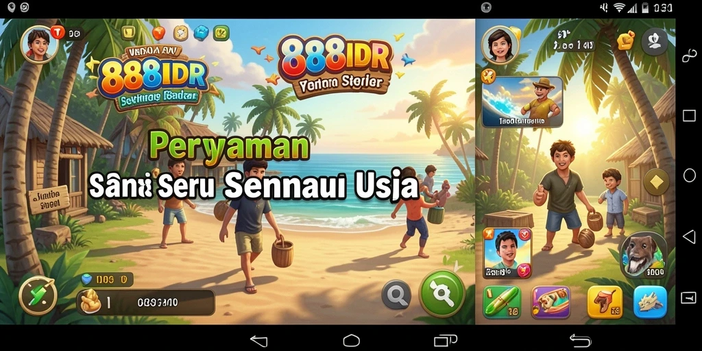 Tampilan interaktif dan menyenangkan dari gameplay 888IDR.