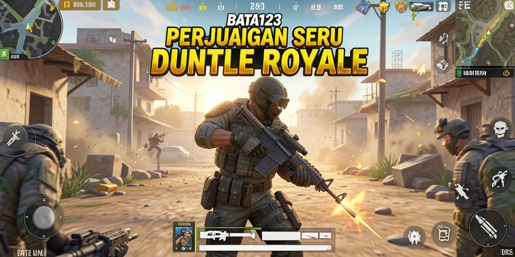 Tangkapan layar gameplay seru BATA123 dalam pertempuran Battle Royale.