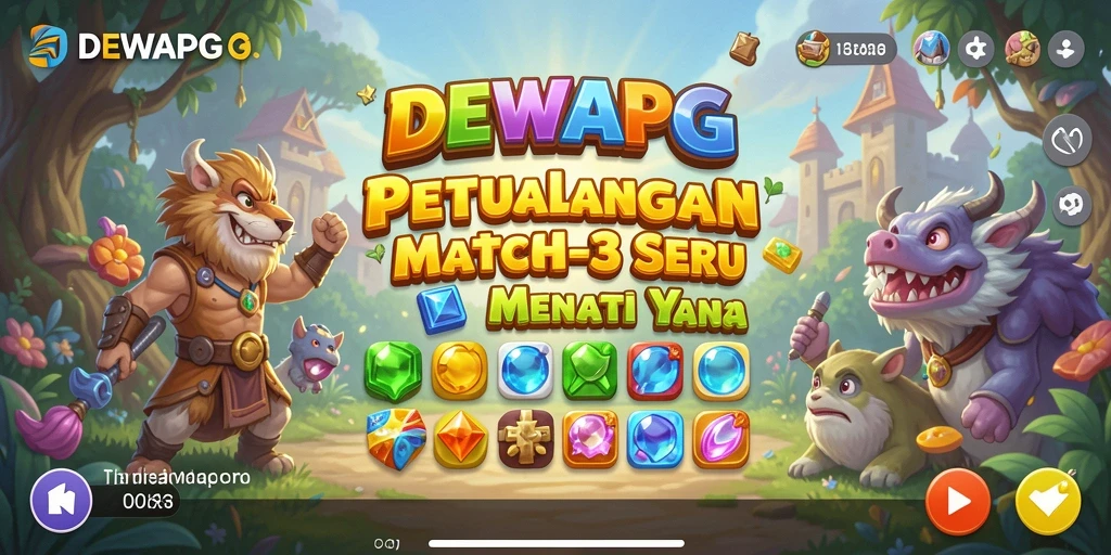 Tampilan gameplay seru dan penuh warna dari DEWAPG.