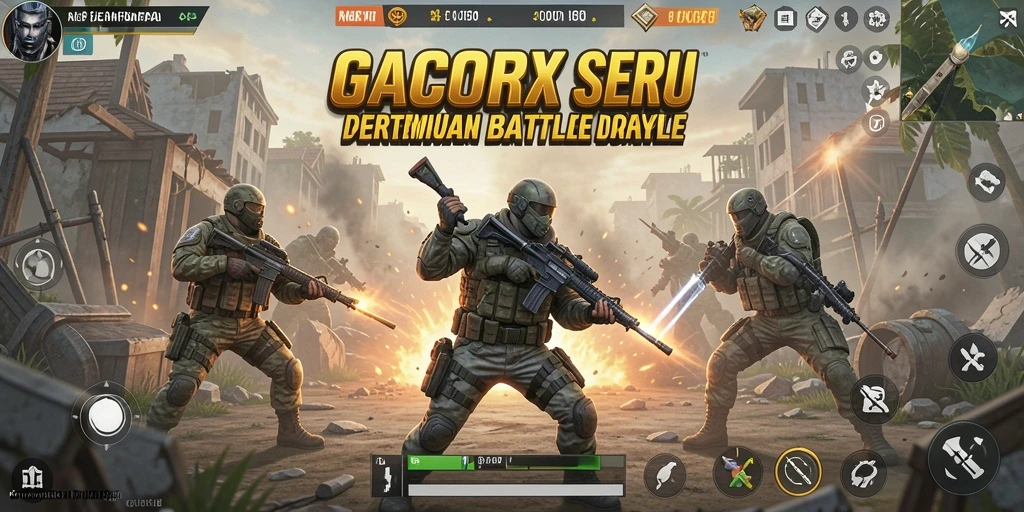 Gameplay seru dan dinamis di GACORX Battle Royale.