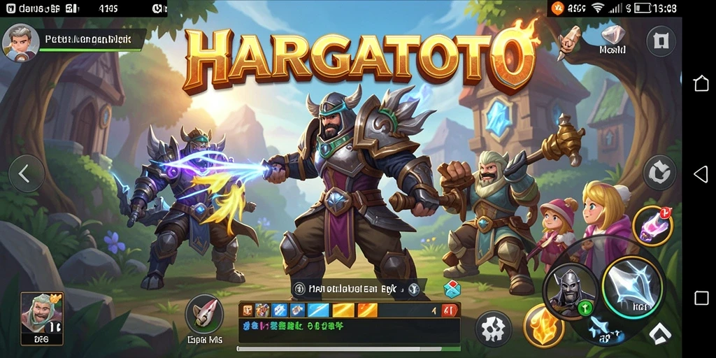 Screenshot gameplay HARGATOTO dengan aksi pertempuran yang menegangkan.