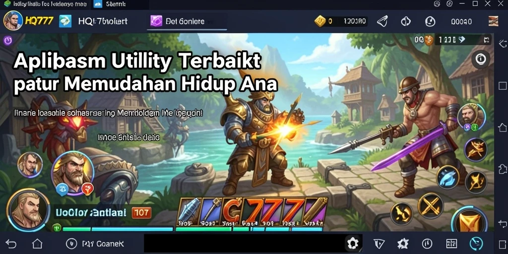 Screenshot utama HQ777 menampilkan tampilan antarmuka pengguna yang intuitif dan fungsional.