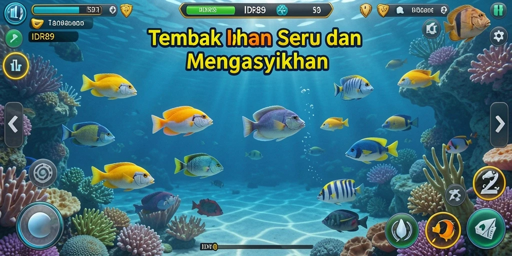 Screenshot utama IDR89 menampilkan aksi seru dalam game Tembak Ikan.