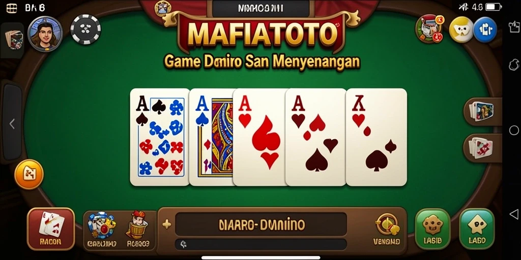 Tampilan gameplay Domino yang seru dan interaktif.