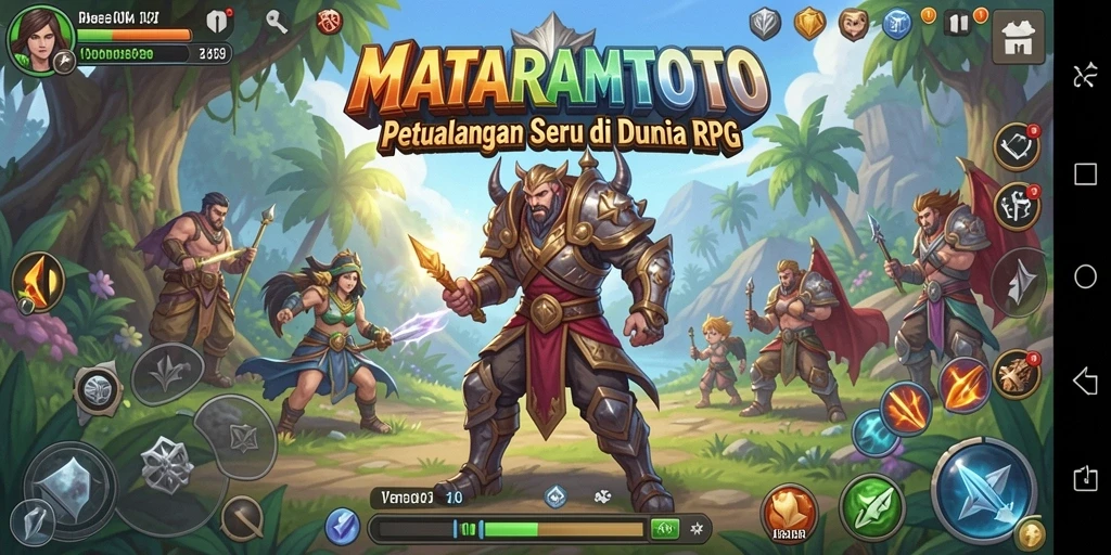 Tampilan screenshot <strong>MATARAMTOTO</strong> menunjukkan aksi seru dalam pertarungan RPG.