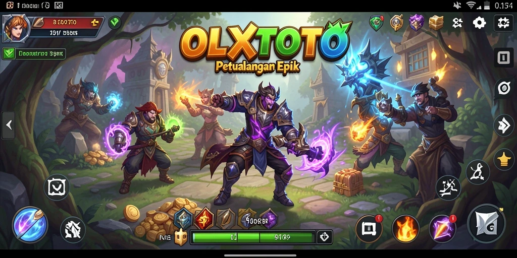 Tampilan gameplay menawan dari OLXTOTO yang menyajikan pertempuran RPG.