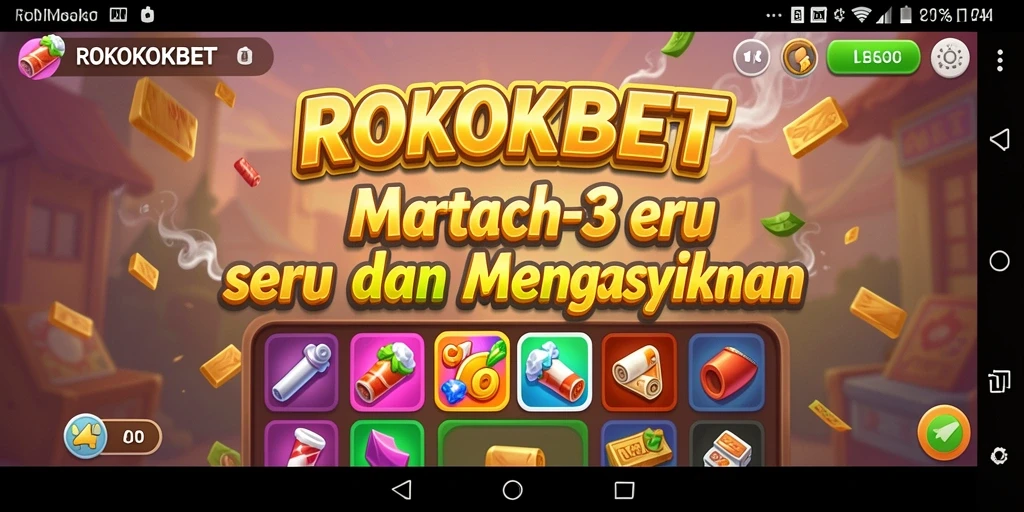 Tampilan gameplay ROKOKBET yang menarik dan penuh warna.