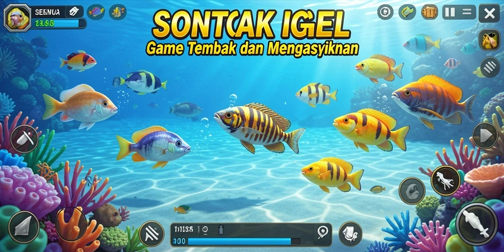 Screenshot gameplay SONTOGEL menampilkan aksi seru Tembak Ikan.