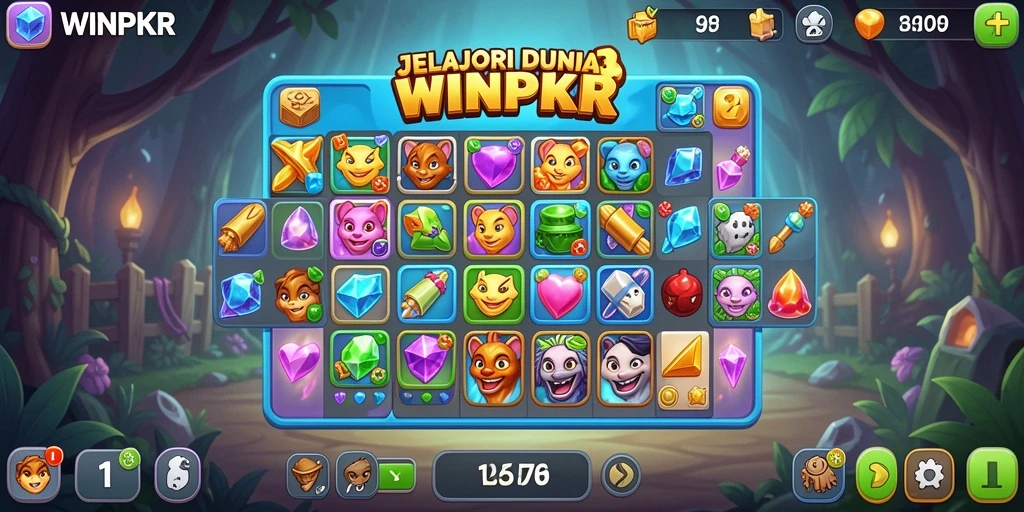 Tampilan gameplay <strong>WINPKR</strong> yang penuh warna dan menarik.